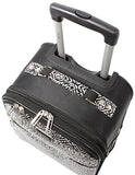 Nicole Miller Teagan 20" Long Bound Expandable Spinner Wheeled Suitcase (Black)