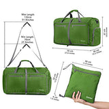Gonex 80L Packable Travel Duffle Bag, Large Lightweight Luggage Duffel (Green)