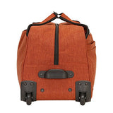 Ricardo Beverly Hills Malibu Bay 20-Inch Rolling City Duffel Bag Carry-On Luggage, Orange