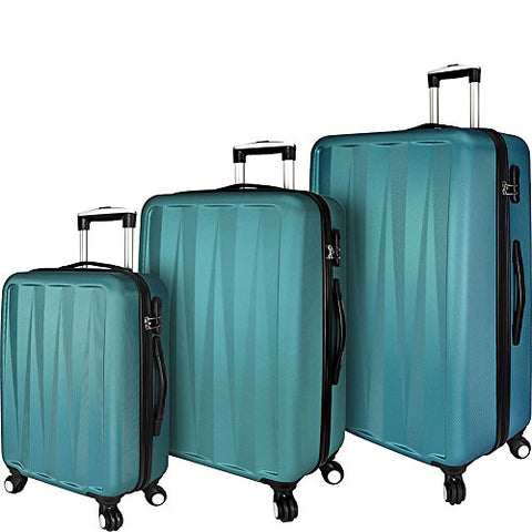Elite Luggage Verdugo 3 Piece Hardside Spinner Luggage Set (Teal)