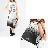 Samgoo Unisex Drawstring Backpack Bag Lightweight Sackpack Gym Sack Sport Bags With Pu Inside