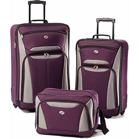 American Tourister Luggage Fieldbrook Ii 3 Piece Set, Purple