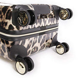 BEBE Women's Adriana 21" Hardside Carry-on Spinner Luggage, Leopard
