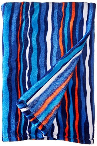 Vera Bradley Throw Blanket, Cobalt Stripe