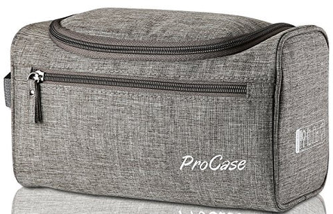 ProCase Toiletry Bag Travel Case with Hanging Hook, Dopp Kit Organizer for Accessories, Shampoo,