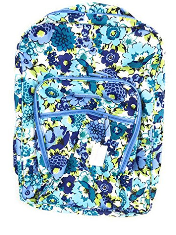 Vera Bradley Large campus Backpack Lighten Up Blueberry Blooms