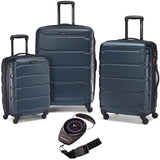 Samsonite 68311-2824 Omni Hardside Luggage Nested Spinner Set 20 Inch, 24 Inch, 28 Inch - Teal Bundle with Manual Luggage Scale