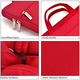 YOUPECK Water Repellent 11-11.6 Inch Laptop Shoulder Bag Compatible MacBook Air 11 12, Surface Pro, Sumsung Tab Polyester Protective Messenger Briefcase Men Women Carrying Handbag Sleeve Case, Red