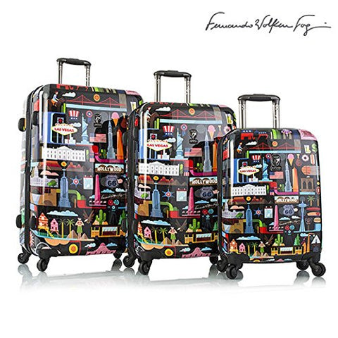 Heys Fernando Volken Togni -Fvt- Usa 3-Piece Spinner Luggage Set(Black)