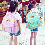 Gazigo Children Princess Waterproof PU Backpack for Elementary School Girls