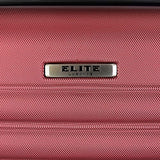 Elite Luggage 3-Piece Hardside Spinner Luggage Set, Silver