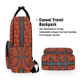 Backpack Basketball Texture Laptop Bag 14 Inch Lightweight for Men/Women