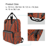 Backpack Basketball Texture Laptop Bag 14 Inch Lightweight for Men/Women