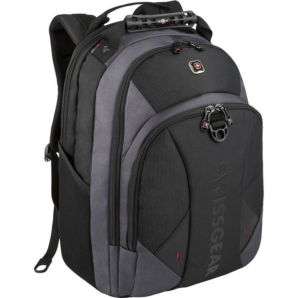 thumbnail image 2 of SWISSWIN Waterproof 16'' Laptop Backpack – Large, Black, School/Travel/Work, SW9176 2 of 5