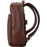 Samsonite Leather Slim Laptop Backpack (Chestnut)