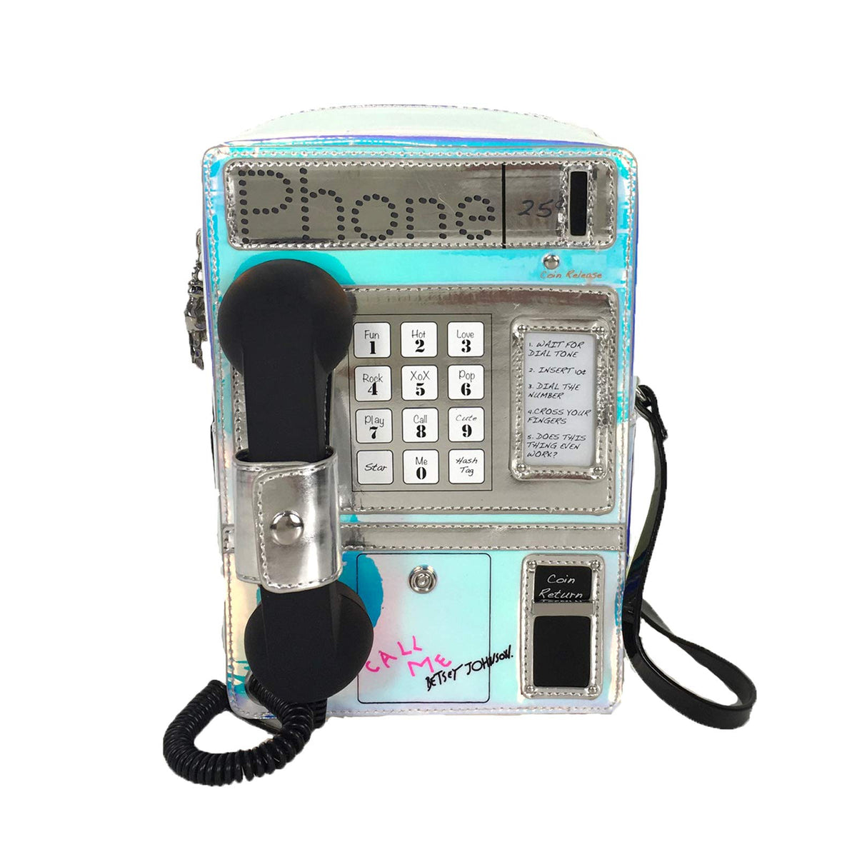 Shop Betsey Johnson Phone Tag Kitsch Pay Phon – Luggage Factory