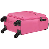 AmazonBasics Lightweight Luggage, Softside Spinner Travel Suitcase with Wheels - 22 Inch, Pink