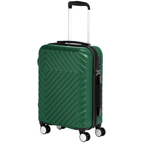 AmazonBasics Geometric Luggage 18-inch international carry-on, Green