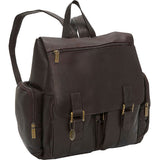 David King Leather Laptop Backpack w/2 Front Pockets