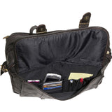 David King Expandable Leather Laptop Briefcase