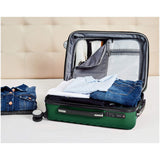 AmazonBasics Geometric Luggage 18-inch international carry-on, Green