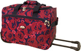 American Flyer Red Rose 5 Piece Spinner Luggage Set