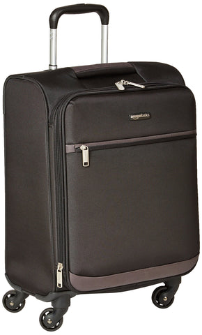 AmazonBasics Softside Carry-On Spinner Luggage Suitcase - 21 Inch, Black