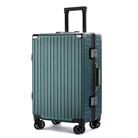 Suitcase Aluminum Frame Trunk Waterproof Man Bag Can Sit Cabin Suitcase 20 inch Female Carry-on Boarding Password Trolley Case