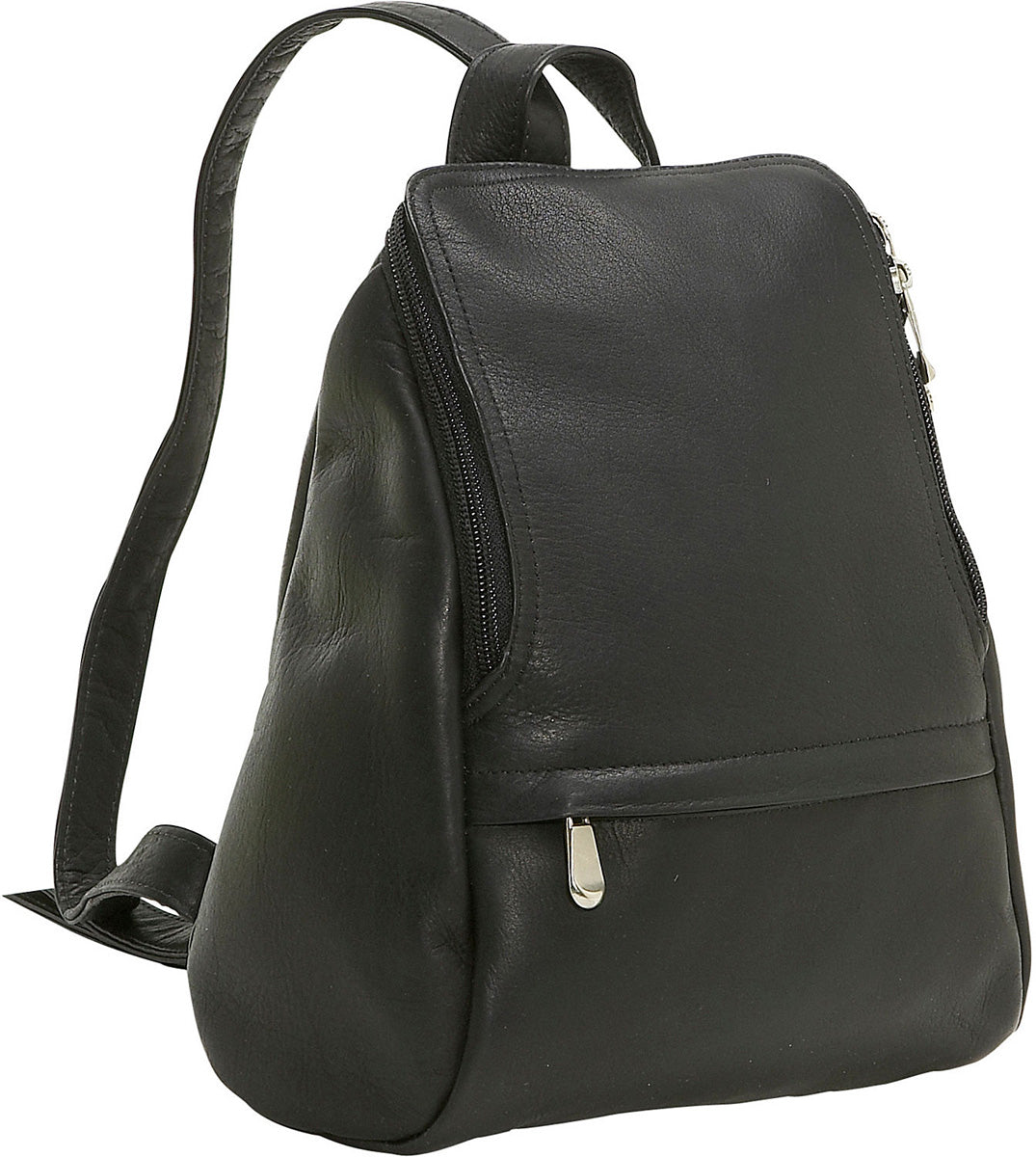 NWT Le Donne Sleek Black Leather Small Backpack made in Colombia handcrafted NWT Le Donne Sleek Black Leather Small Backpack made in  main image 2