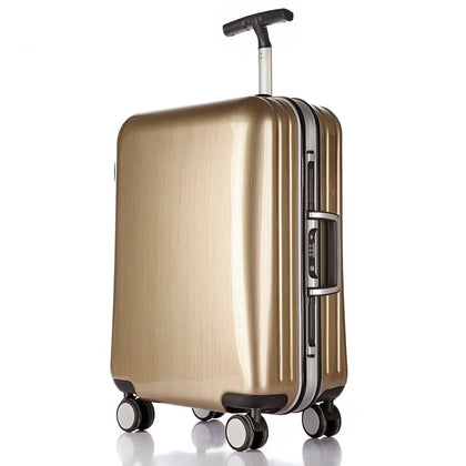 High Quality 22/25/29 Inch Fashion Trolley Case Aluminum Frame Travel Luggage Abs+Pc Suitcase