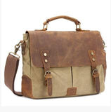 Anawishare Vintage Men Canvas Messenger Bags Male Tote Bags Crossbody Bag For School Travel Bag