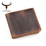 100% Top Quality Cow Genuine Leather Men Wallets Luxury,Dollar Price Short Style Male