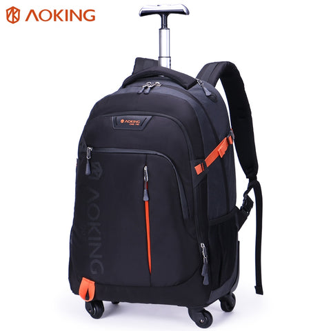 Aoking High Quality Waterproof Travel Trolley Backpack Luggage Wheeled Carry-Ons Bags Large