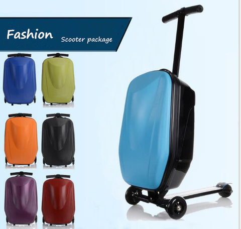 New Designe Child Scooter Luggage Suitcase With Wheels Skateboard Carry Ons Luggage Travel