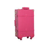 12 20Inches Retro Suitcase Box,Female Korea Fashion Red Bride Luggage Set,Vintage Pu Leather