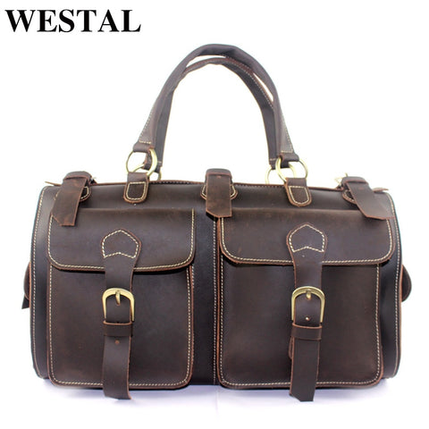 Westal Crazy Horse Luggage Travel Bags Luggage Organizer Carry On Luggages Travel Duffle Bag
