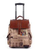 Pu Trolley Bag With Wheels  On Wheels Rolling Luggage Bag Travel Boarding Bag Travel Cabin