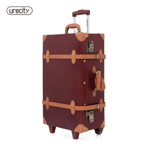 2018 New Design Pig Leather Luggage Travel Bags Suitcase Wheels Carry On Leather Travel Luggage