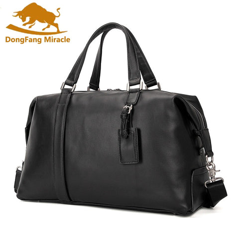 New Genuine Leather Men'S Travel Bag Luggage & Travel Bag Men Carry On Leather Duffel Bag Weekend