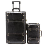 Carrylove Classic Vintage Luggage Series 22/24 Inch Pu Handbag And Rolling Luggage Spinner Brand