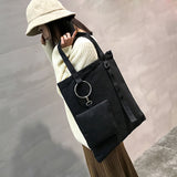Women'S Fashion Casual Tote Canvas Shoulder Bags&Handbag+Clutch Wallet