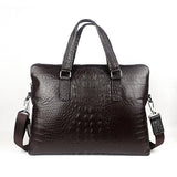 Westal Crocodile Design Men'S Briefcases For Lawyer Genuine Leather Laptop Bag 14 Messenger Bag Men