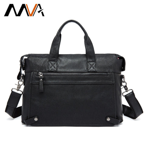 Mva Genuine Leather Bag Business Men Bags Laptop Tote Briefcases Crossbody Bags Shoulder Handbag