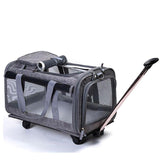 Foldable Dog Pet Box Trolley Luggage,Pet Storage Box,Pet House Cat Kennel,Universal Wheel