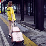 Small Universal Wheels Travel Luggage Bag Female 16 Trolley Luggage Mini Password Box,Korea Fashion