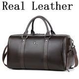 Purani Men Travel Bag For Luggage Men Genuine Leather Duffel Bag Suitcase Carry On Luggage Bags Big