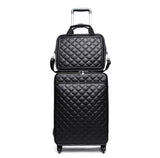Fashion High Quality Women Spinner Rolling Luggage Set 24" Inch Lady'S Cabin Trolley Bag Leather