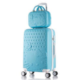 Hello Kitty Luggage bag,Children Women Suitcase set,ABS Cartoon Travel Box,Rolling Trolley Hardcase