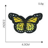 1 Piece Butterfly Sequin Chenille Embroidery Patches Alphabet Iron On