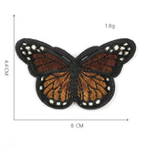 1 Piece Butterfly Sequin Chenille Embroidery Patches Alphabet Iron On